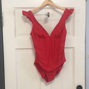 Red One Piece Hot Pink Red Sz M